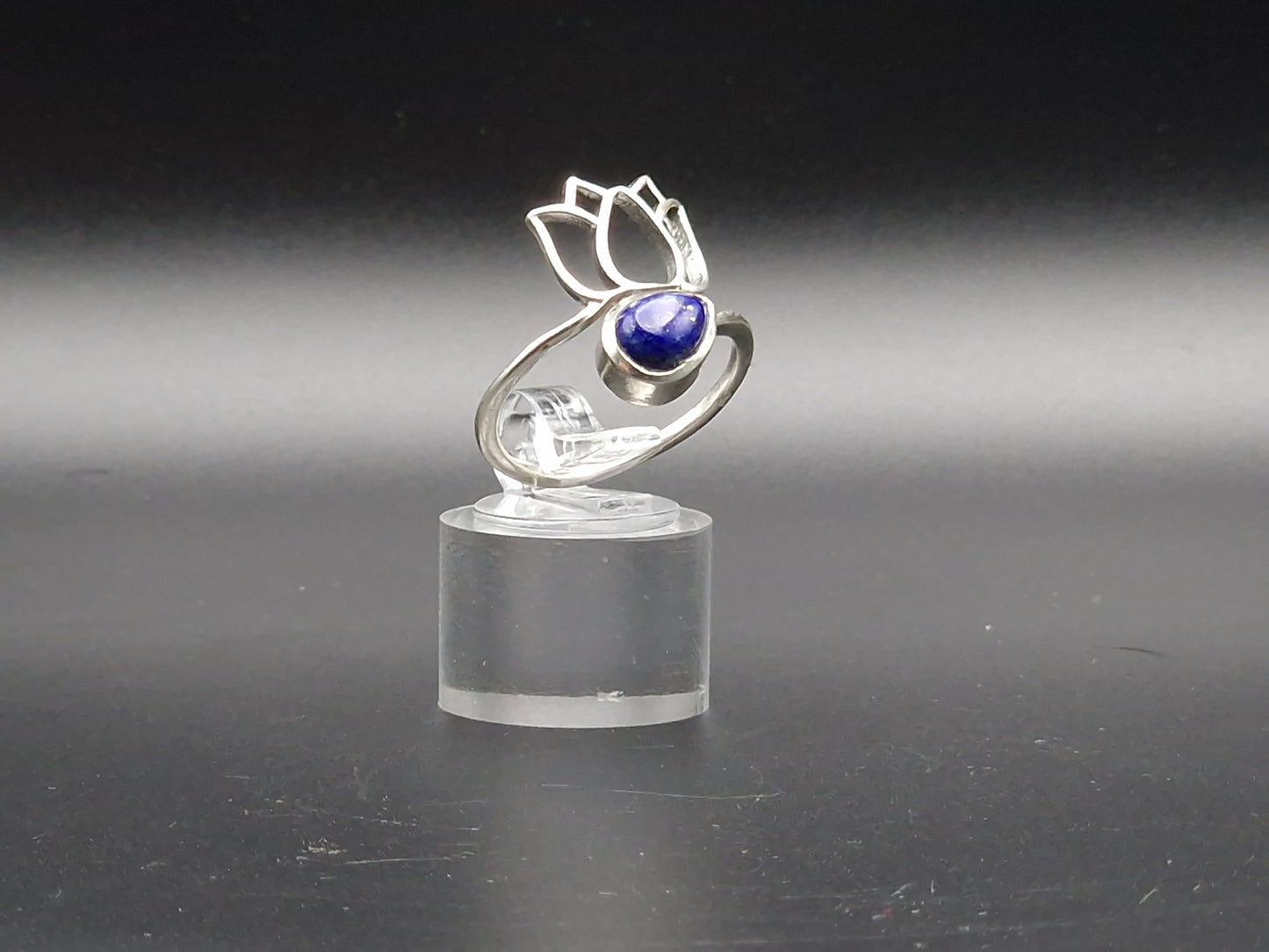 Bague argent 925 reglable LAPIS LAZULI AA - Mylithovox