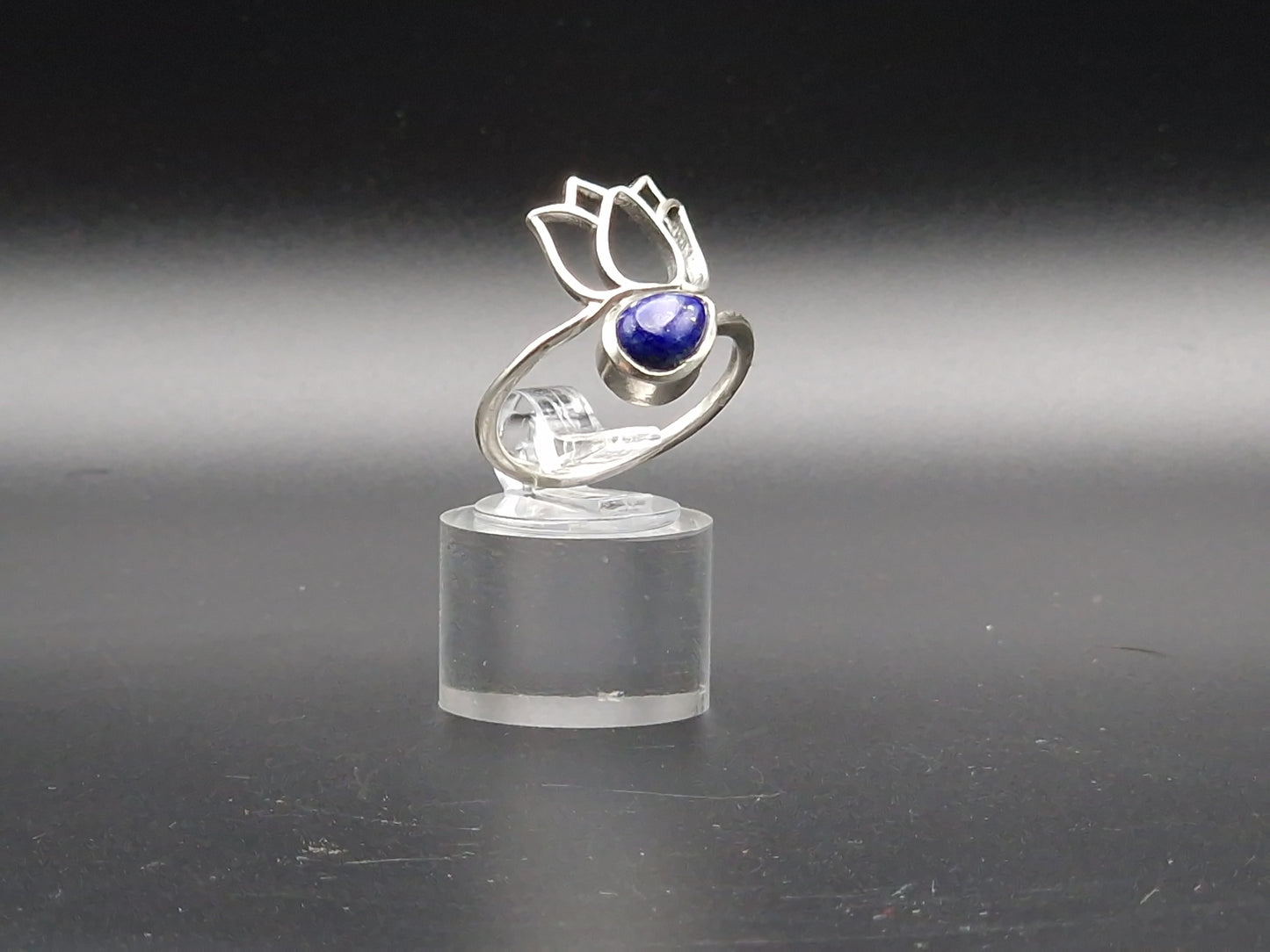 Bague argent 925 reglable LAPIS LAZULI AA - Mylithovox 