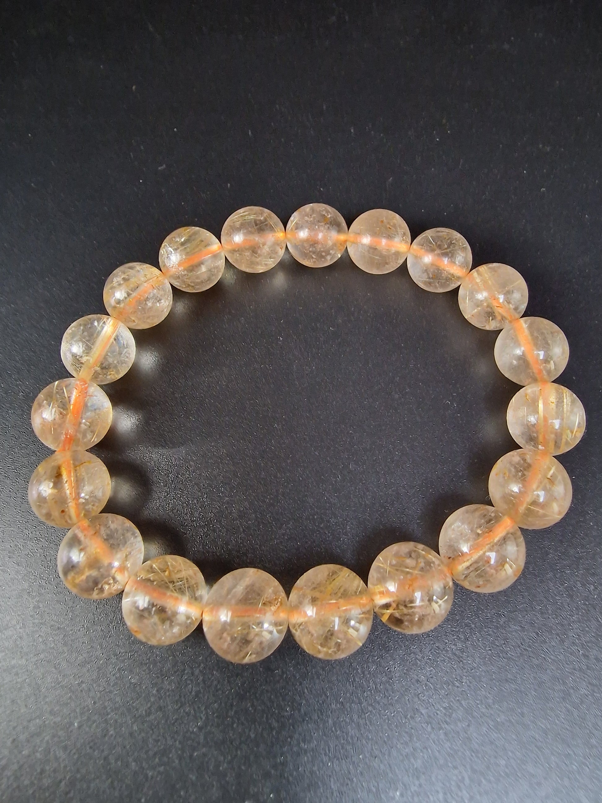 Bracelets quartz golden hair AA 12mm - Mylithovox 