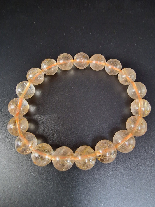 Bracelets quartz golden hair AA 12mm - Mylithovox 