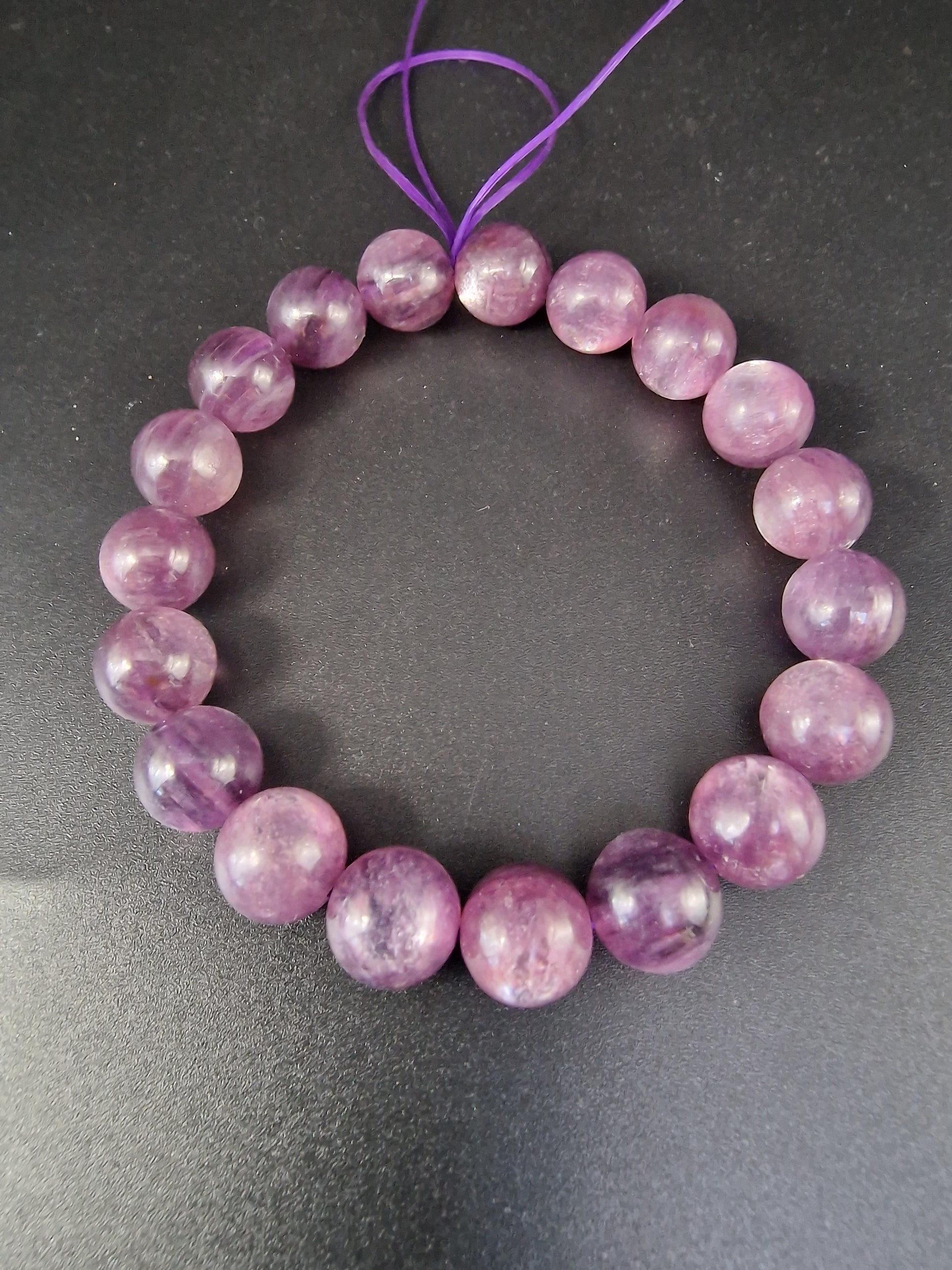 Bracelets lepidolite violet 8mm - Mylithovox 