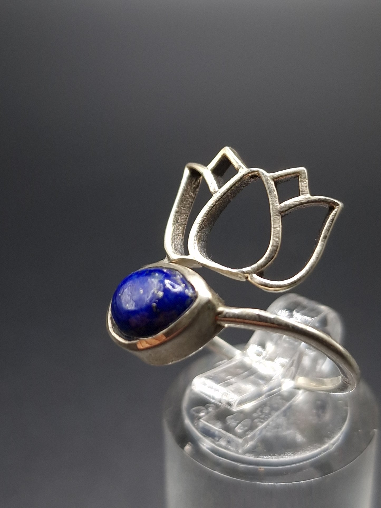 BAGUE ARGENT 925 RÉGLABLE LAPIS LAZULI AA - Mylithovox 