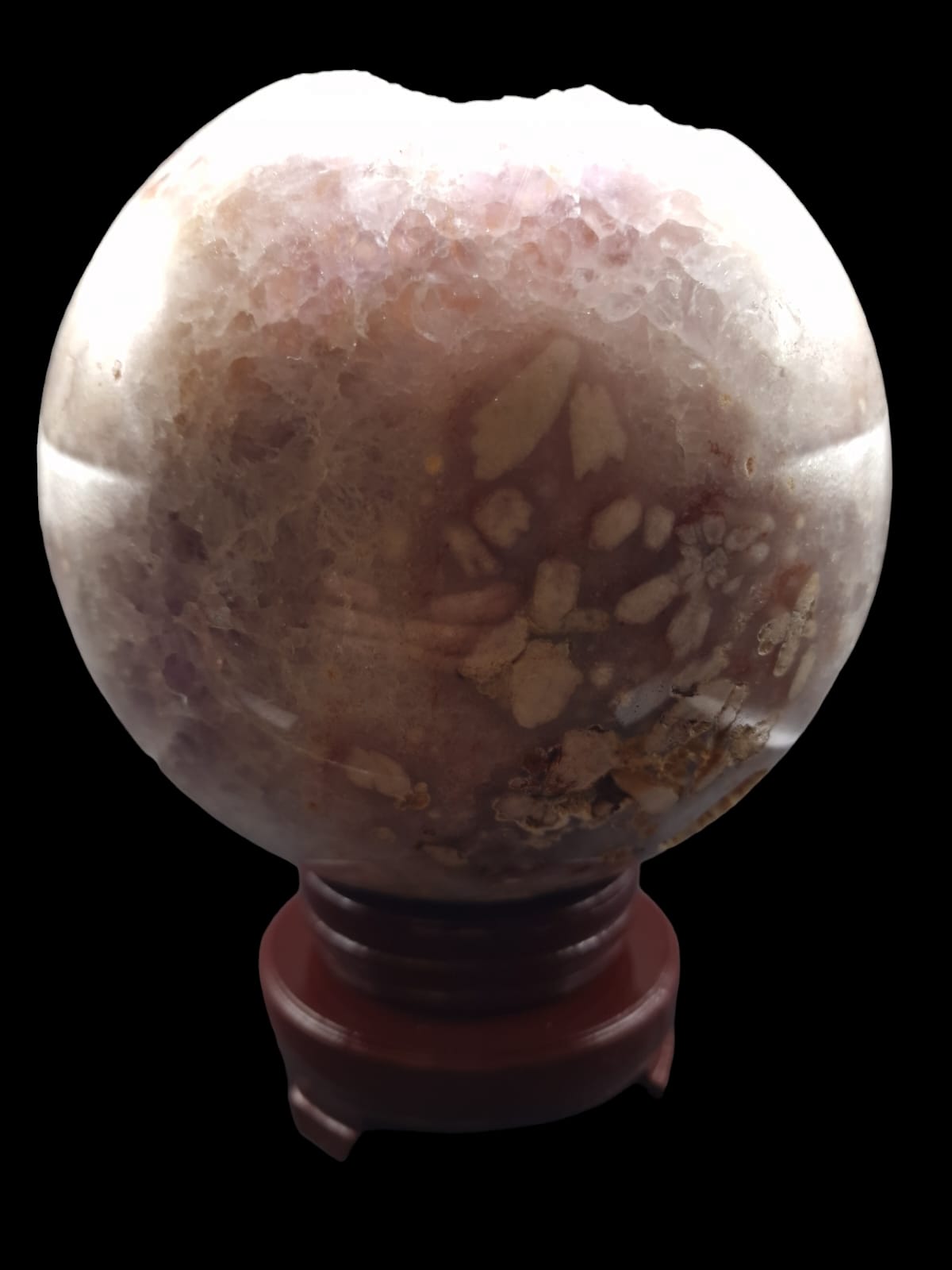 Sphère Améthyste rose druzy - Mylithovox 