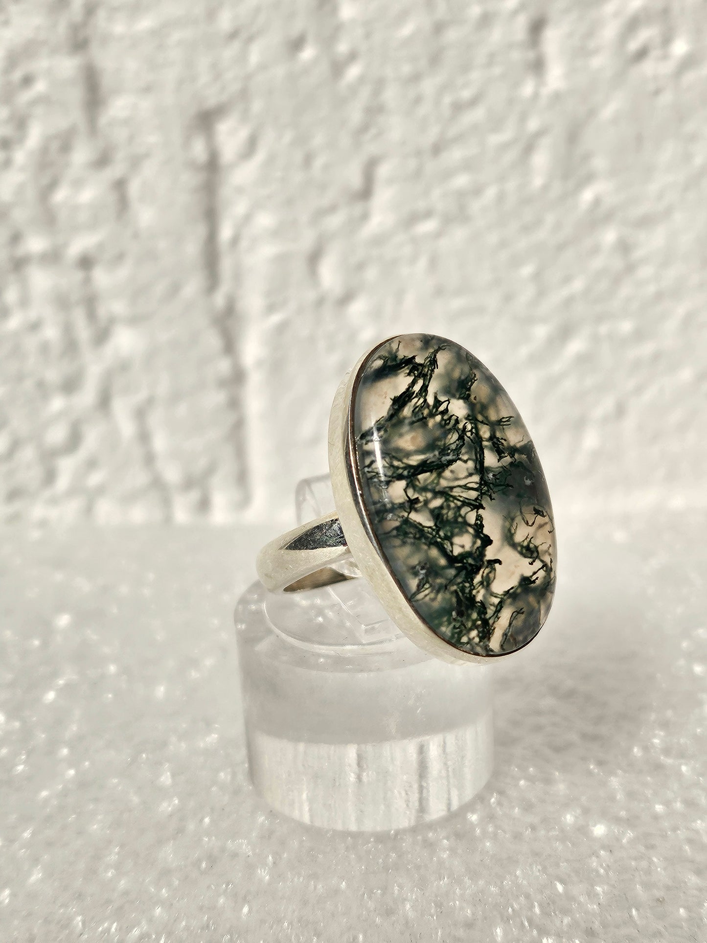 Bague Agate Mousse | Argent 925 | By Lastrada